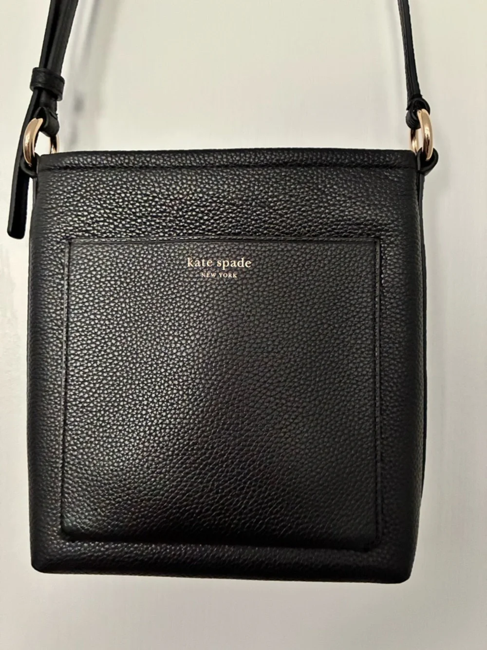 kate spade Black Pebbled Leather Crossbody Pocket Bag - Picture 2 of 5